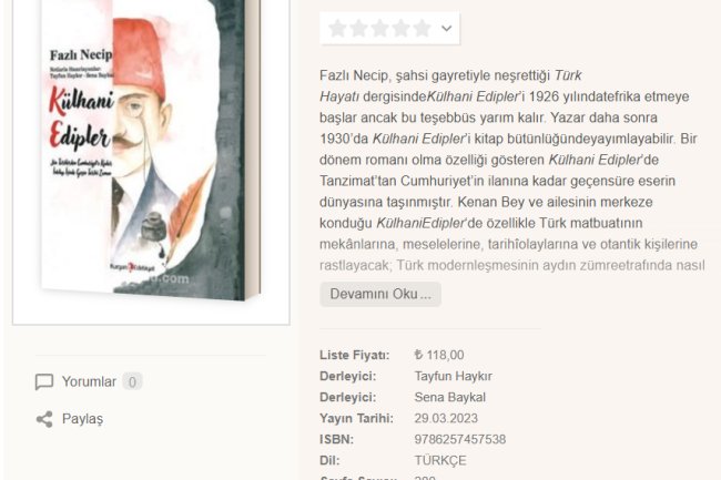 Külhani Edipler Derleme Çalışmam